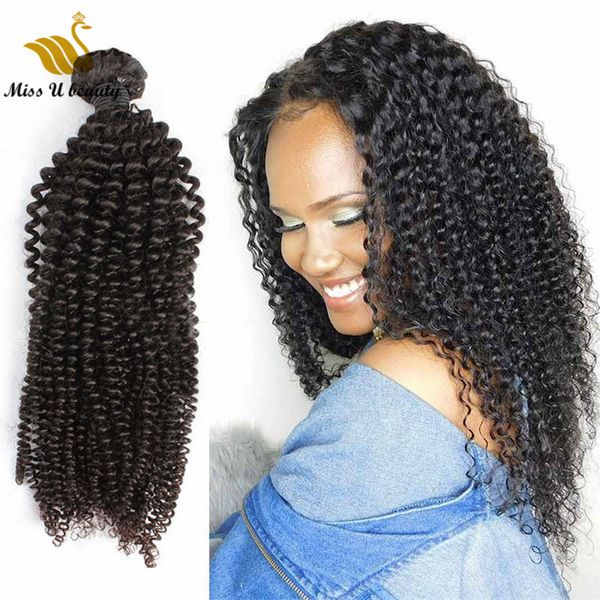 Cabello humano Cabeza completa 4 paquetes Onda natural WaterWave Kinky Straight KinkyCurl Trama doble Extensiones de cabello virgen Sin puntas abiertas