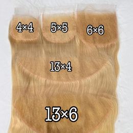 613 Blonde 5x5 4x4 6x6 13x4 13x6hd Lace Ferme Body Wave raies cheveux humains dentelle invisible dentelle