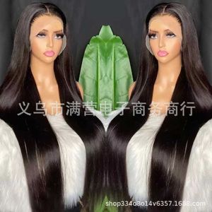 Human Hair Lace Voorpruiken 13 * 4 Chemische vezel High-temperatuur zijden pruik hoofdkap230323