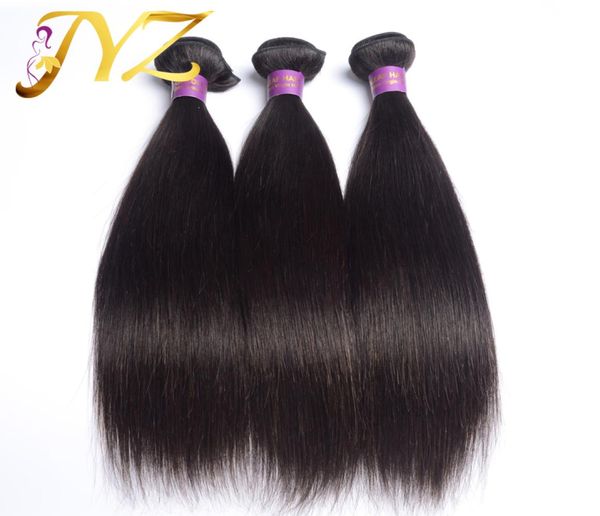Produits de cheveux humains 3pcs / lot Brésilien Indien Péruvien Malaisien Cheveux Straight100 Extensions de cheveux non transformés 9118016