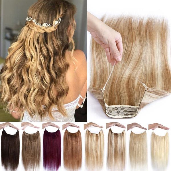 Produits capillaires humains sur le marché anneau slilcone sur les nouvelles extensions de cheveux halo hair flip avec 100g un pack274v