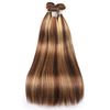 Cheveux humains brésiliens P4 / 27 Boundles droits 3 avec 4x4 fermeture en dentelle Milieuse Milieu deux tonalités Couleur ombre Yirubeauty