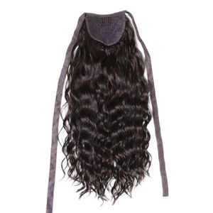 DIVA1 Human hair wavy curly ponytail hairpiece wrap around clip in drawstring brazilian hair drawstring ponytail for black women 120g 4 colors