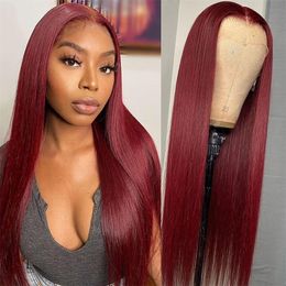 Perruques de cheveux humains pour femmes 13x4 Lace Frontal Wig Glueless Straight Humain Pre Plucked