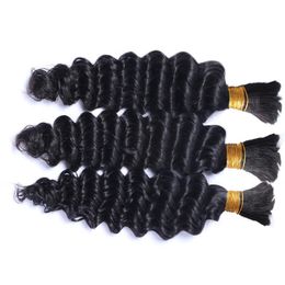 Indian Crochet Bulk Human Hair Deep Wave Curly Hair Bulks Braziliaans