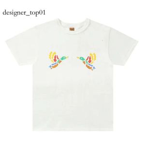 Brand de marque Human New Fashion Trends T-shirts Men's Cartoon Tiger Flying Duck Panda Dog Pig Slub Cotton T-shirts à manches courtes pour hommes Femmes 2383
