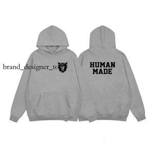 Human Made Fashion Brand 2023 Designer Mens Hoodie Pullover Sweatshirts Losse lange mouwen Beer Duck Cute Animal Letter Print Dames Katoenkap Adeszadig 5814