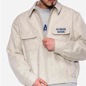 Veste de fabrication humaine hommes femmes surdimensionné brodé ours polaire veste de fabrication humaine pour hommes T220816