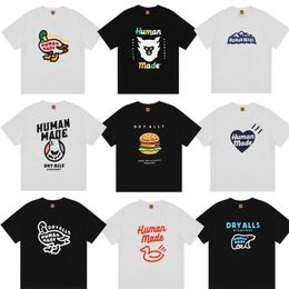 Японские мужские и женские футболки ручной работы, дизайнерские милые футболки с короткими рукавами и рисунком утки из мультфильма, свободная хлопковая пара T-shi204V