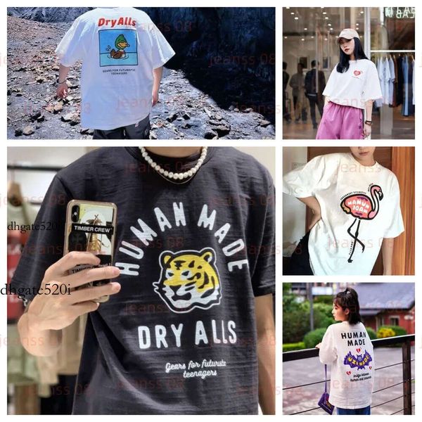 T-shirt de chemise à la maison humaine Men T-shirts Human Made T-shirt Japonais Brand T-shirt Fun Imprime Bamboo Coton Coton T-shirt à manches courtes pour hommes Femmes