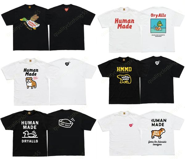 Camiseta hecha por humanos para hombre, camiseta Love Duck, pareja de mujeres, Camiseta de algodón, camiseta Caual, ropa de calle de manga corta