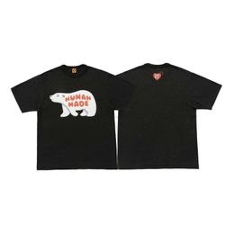 human make Marque Human Made Hommes chemise Ample T-shirt À Manches Courtes avec Soufre Coton Ours Polaire Canard Mignon Animal Lettre Imprimé Coton human make shirt 8561