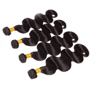 Menselijke Remy Haar Weave 3 Bundels Onverwerkte Maleisische Indin Remy Menselijk Haar Natural Body Wave Hair Weft, Free DHL