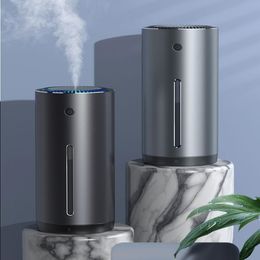 Humidificateur de livraison gratuite pour voiture, bureau à domicile, humidificateur ultrasonique USB, humidificateur d'air en métal, veilleuse portable intelligent, humidificateur Xmsjf