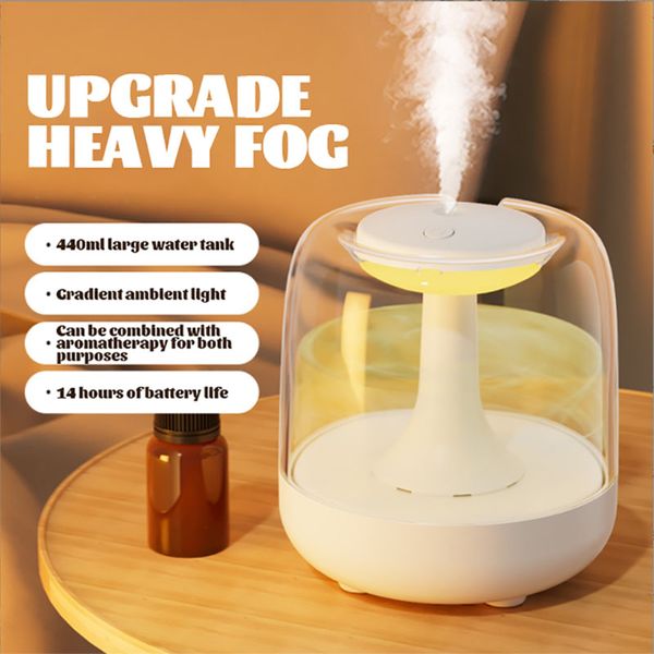 Humidificateur, petite machine d'aromathérapie domestique, 2 en 1, chambre silencieuse, grande capacité, purification de la brume, purification de l'air, mini veilleuse