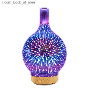 Humidificateurs 008-3D coloré veilleuse verre feux d'artifice multifonctionnel aromathérapie Machine humidificateur ultrasons huile essentielle atomiseur Q230901