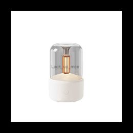 Luchtbevochtigers 120 ml kaarslicht aromaverspreider USB luchtbevochtiger voor thuis Cool Mist Maker Fogger essentiële oliën LED-nachtlampje A YQ230927