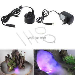 Humidificateurs 12LED 20mm métal super ultrasonique brumisateur nébuliseur fontaine d'eau EU Plug YQ230926