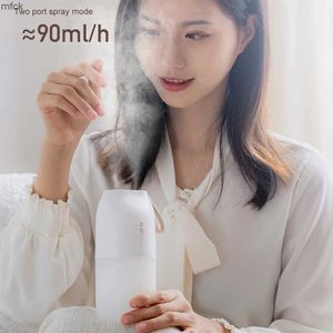 Humidificateurs 2000mAh 300ml Double air pulvérisation humidificateur grand volume de brouillard double buse brume cool arôme diffuseur USB charge avec lumière LED