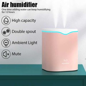 Humidificateurs 2000 ml USB Humidificateur Double port d'huile essentielle Aromathérapie Déodorant Générateur de brouillard froid du bureau à domicile Purification de l'atomiseur Y240422