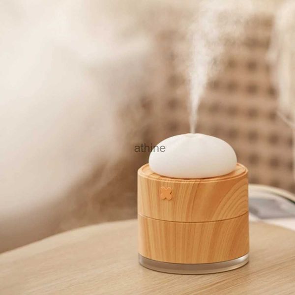 Humidificateurs 200ML diffuseur d'huile essentielle USB mignon vapeur chignon forme hydratant arôme diffuseur veilleuse maison petits appareils Mini bureau YQ240122