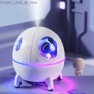 Humidificateurs 2023 Capsule spatiale humidificateur d'air USB ultrasons brume fraîche aromathérapie diffuseur d'eau avec lumière LED astronaute Humidificador Q230901