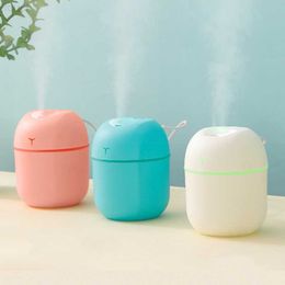 Humidificateurs 220ML humidificateur d'air à ultrasons Mini voiture aromathérapie diffuseur Portable USB huiles essentielles purificateurs lampe LED produits de parfum pour la maison L230914