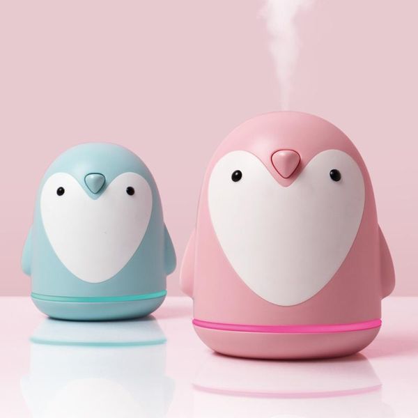 Humidificateurs 220ml Aroma Humidificateur Mignon Pingouin USB Diffuseur d'air pour le bureau à domicile Voiture Mist Maker Diffuseur d'huile essentielle