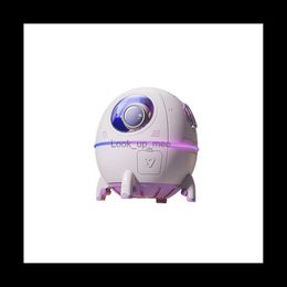 Humidificateurs Humidificateur de Purification d'air Mini astronaute 220Ml branché pour utilisation humidificateur d'air avec lumière d'ambiance pour la maison violet YQ230927