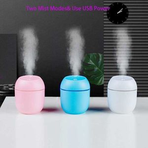 Humidificateurs 220ML Mini humidificateur d'air à ultrasons lampe LED USB diffuseur d'huile essentielle purificateur de voiture Aroma Mist Maker avec lumière chaude