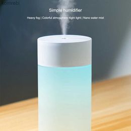 Luchtbevochtigers 260 ml draagbare luchtbevochtiger Ultrasone mini-autobevochtiger Aromatherapie Diffuser Sproeier USB etherische olieverstuiver LED-lampL240115