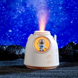 Humidificateurs 260ML Space Capsule humidificateur d'air USB ultrasons brume fraîche aromathérapie diffuseur d'eau avec lumière LED astronaute Humidificador