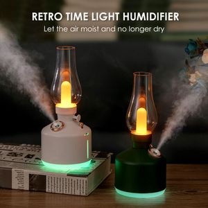 Humidificateurs 280 ml Air Humidificateur Huile essentielle Diffuseur Aromathérapie Diffuseur LED LIGRES DE LED HOME COOL MIST RETRO Rétro Home