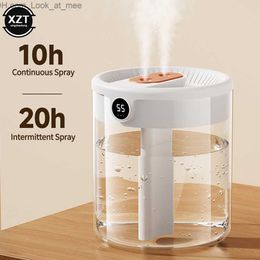 Humidificateurs Humidificateur d'air à Double buse 2L avec affichage d'humidité LCD diffuseur d'huile essentielle d'arôme de grande capacité pour la chambre à coucher à la maison Q230901