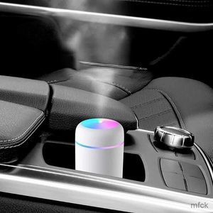 Luchtbevochtigers 300 ml luchtbevochtiger Draagbare ultrasone kleurrijke kop Geurverspreider Cool Mist Maker USB-luchtbevochtiger Luchtreiniger met licht voor auto