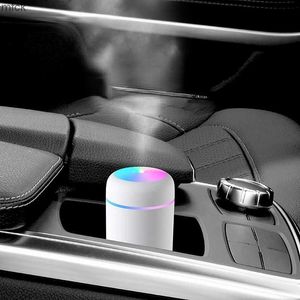 Humidificateurs 300 ml Humidificateur portable usb ultrasonique coloré arôme diffuseur cool brume fabricant air humidificateur purificateur avec lumière pour la voiture
