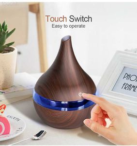 Umidificatori da 300 ml di aroma USB Diffusore essenziale Diffusore ad ultrasuoni umidificatore Amidificatore a LED Led Luci a LED diffusore L230914