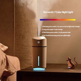 Humidificateurs 320ml Humidificateur de voiture à ultrasons Creative Lecai Cup USB Aroma Diffuseur Air Purifier l'hydratation avec couleur Night Light