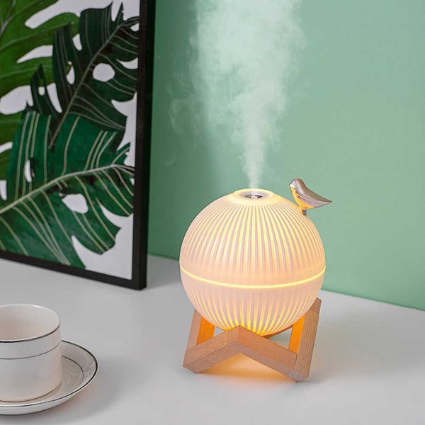 Humidificateurs Humidificateur d'air à brume fraîche ultrasonique USB 330ml avec lampe LED chaude pour la maison chambre d'enfants Mini diffuseur d'arôme Humidificador