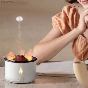 Humidificateurs 360ML bureau flamme humidificateur d'air arôme diffuseur lave volcan conception flamme effet diffuseur d'air brumisateur MachineL240115