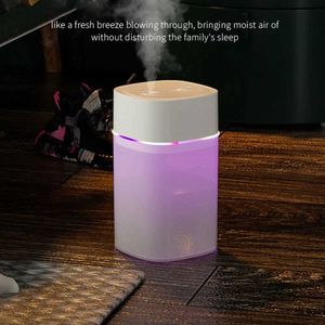 Humidificateurs Mini humidificateur d'air de 400ml avec veilleuse, diffuseur d'huile essentielle, brumisateur USB, désodorisant de voiture pour chambre à coucher et bureau