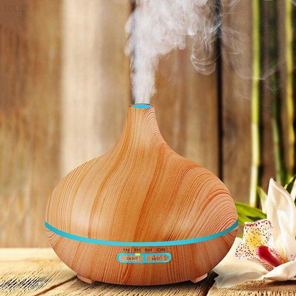 Humidificadores 500 ML Inteligente Colorido Luz Madera Grano Aromaterapia Máquina Hogar Niebla Aromaterapia Humidificador Dormitorio Purificador de aire L230914