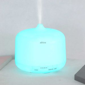 Humidificateurs 500ml ultrasons aromathérapie Machine humidificateur d'air huile essentielle aromathérapie lumière colorée pour maison bureau chambre YQ240122