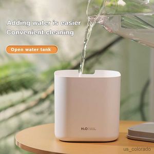 Humidificateurs 5W 5V 3000ML Capacité Humidificateur à double pulvérisation Réservoir d'eau ouvert Nettoyage facile Coloré LED Atmosphère Lumière Minuterie intelligente R230801