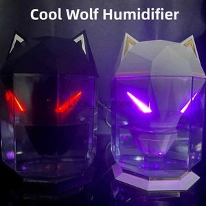 Luftbefeuchter 600 ml Wolf Luftbefeuchter USB Elektrische Aroma Ätherisches Öl Diffusor Tragbare Cool Mist Sprayer mit LED-Licht für Home Office YQ230927