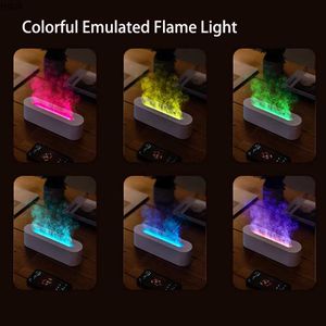 Humidificateurs 7 Couleurs Flame Air Humidificateurs Huile Humidificateur Humidificateur Arôme Humidificateurs Cool Maker Maker Fogger pour la maison