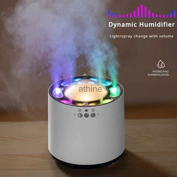 Humidificateurs Humidificateur d'air à brume dynamique créative de 800ML avec lumière LED colorée, brouillard lourd, 6 buses, diffuseur d'arôme ultrasonique USB YQ240122