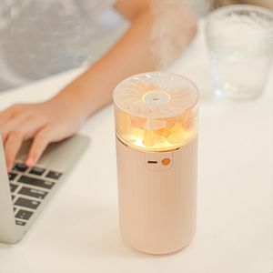 Humidificateurs Humidificateur d'air 400mL diffuseur de parfum en cristal USB diffuseurs d'humidificateurs d'aromathérapie sans fil avec lumière ambiante pour la maison