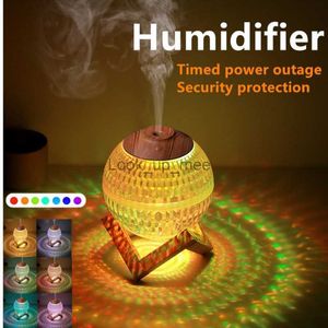 Humidificateurs Humidificateur d'air huile essentielle arôme diffuseur ultrasons lune veilleuse humidificateur réglable USB Humidificador brumisateur YQ230926