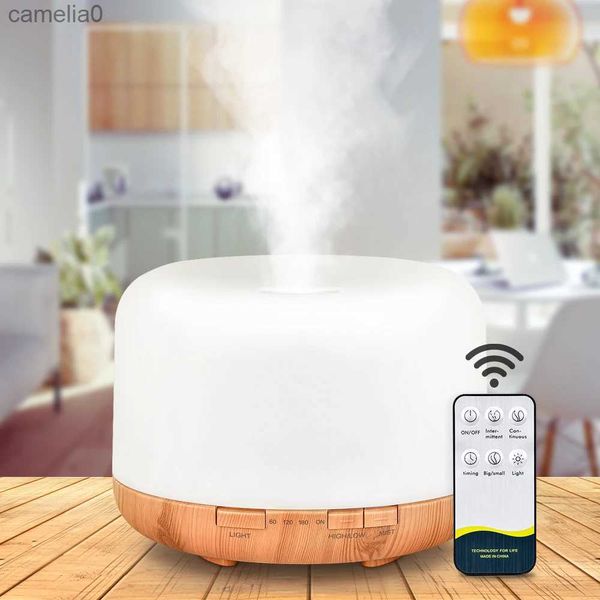 Humidificadores Humidificador de aire Difusor de aceite esencial 300 ML 500 ML 1000 ML con luces Control remoto Ultrasonido Difusor de aromaterapia eléctrico L231226